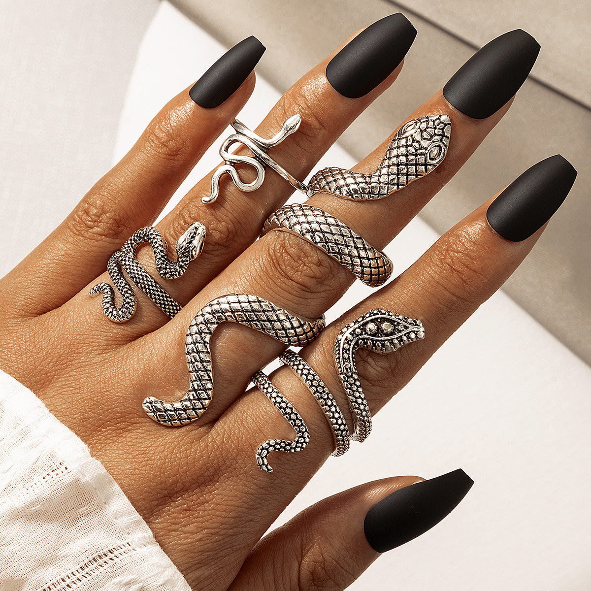 Long Cool Women's Snake Print Ring