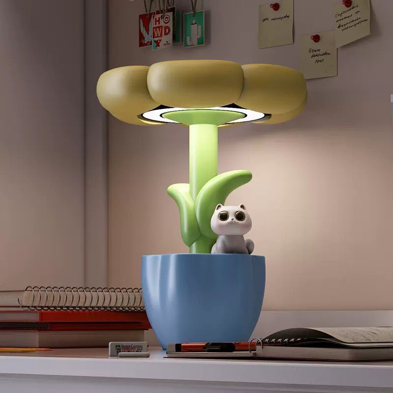 Flower Table Lamp Ornaments Home Decor